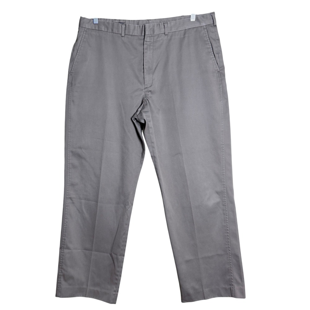 Lands End Chino Pants 40 Khaki Tan Office Wear Preppy Old Money Twill Trousers